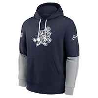 Sweat à capuche Nike bleu marine Dallas Cowboys Sideline Club pour homme
