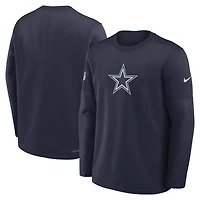 Men's Nike Navy Dallas Cowboys Sideline Coaches Midweight Therma-FIT Sweatshirt