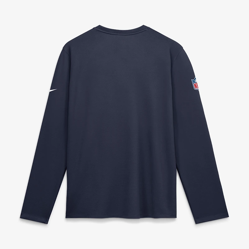 T-shirt à manches longues Nike Dri-FIT bleu marine Dallas Cowboys pour homme