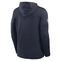 Men's Nike Navy Dallas Cowboys Sideline Dri-FIT Long Sleeve Hooded T-Shirt