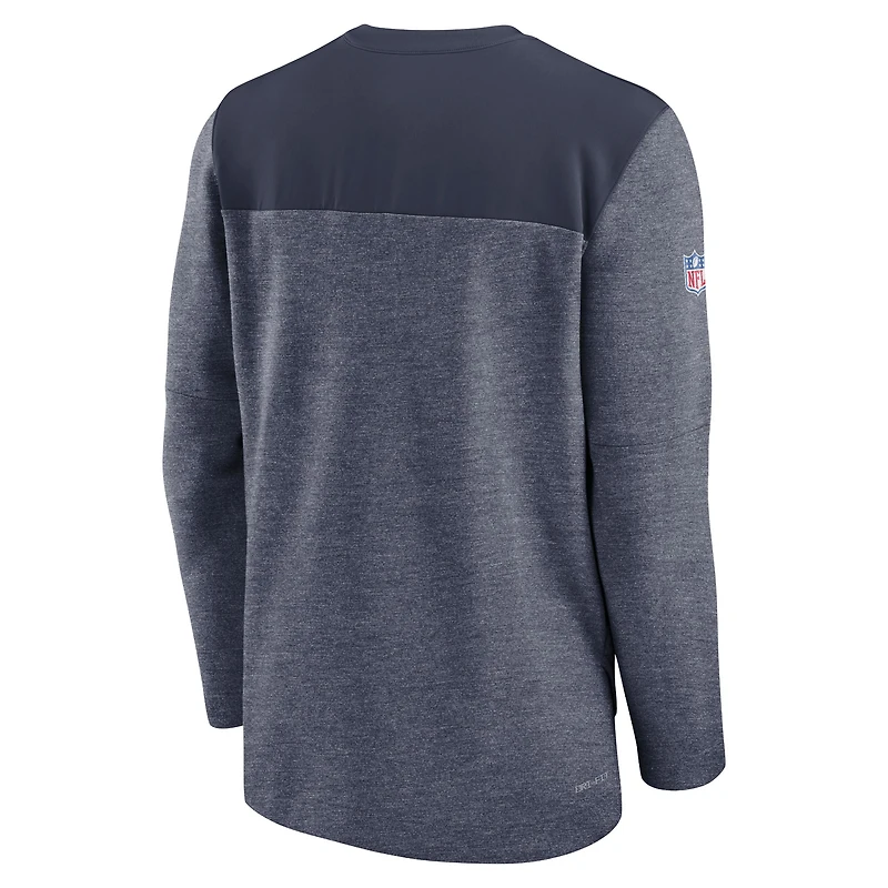 Men's Nike Navy Dallas Cowboys Sideline Lockup Performance - Quarter-Zip Top