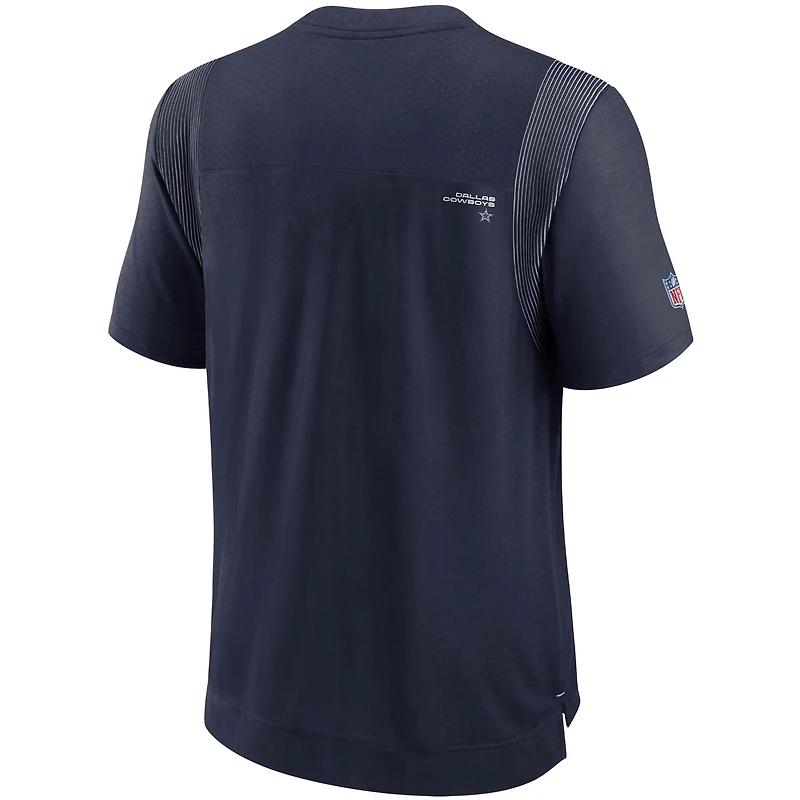 T-shirt Nike Dallas Cowboys Sideline Player UV Performance pour homme - Bleu marine