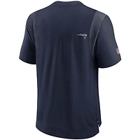 T-shirt Nike Dallas Cowboys Sideline Player UV Performance pour homme - Bleu marine
