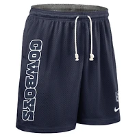 Short de sport réversible Nike bleu marine Dallas Cowboys pour homme