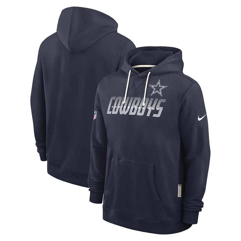 Men's Nike Navy Dallas Cowboys Sideline Standard Issue Dri-FIT Hoodie