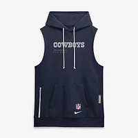 Men's Nike Navy Dallas Cowboys Sideline Standard Issue Dri-FIT Sleeveless Hoodie