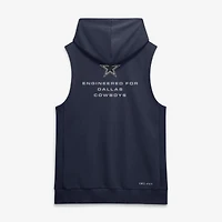 Men's Nike Navy Dallas Cowboys Sideline Standard Issue Dri-FIT Sleeveless Hoodie