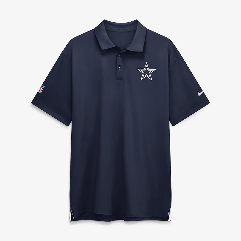 Polo Nike Dri-FIT blanc pour homme, Dallas Cowboys Sideline Tour