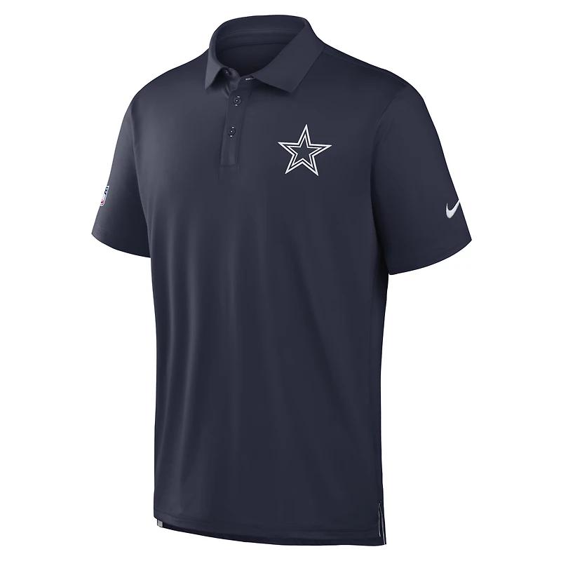 Men's Nike White Dallas Cowboys Sideline Tour Dri-FIT Polo