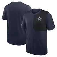 Men's Nike Navy Dallas Cowboys Sideline UV Dri-Fit Coach Shirt