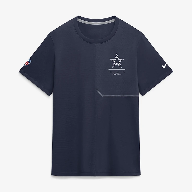 Men's Nike Navy Dallas Cowboys Sideline UV Dri-FIT Coaches Shirt