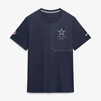 Men's Nike  Navy Dallas Cowboys Sideline UV Dri-FIT Coaches Shirt