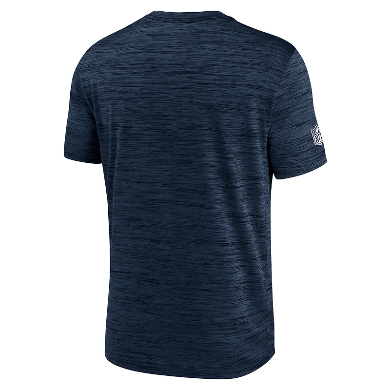 T-shirt Nike Dri-FIT Sideline Velocity bleu marine pour homme des Cowboys de Dallas