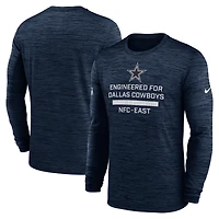 Men's Nike Gray Dallas Cowboys Sideline Velocity Performance Long Sleeve T-Shirt