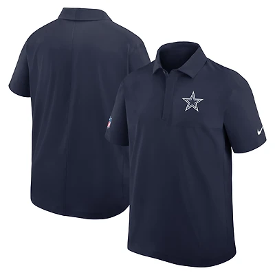 Men's Nike Navy Dallas Cowboys Sideline Woven Dri-FIT Polo