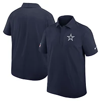 Men's Nike Navy Dallas Cowboys Sideline Woven Dri-FIT Polo
