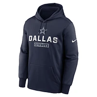 Men's Nike Navy Dallas Cowboys Toss Sweep Performance Pullover Hoodie