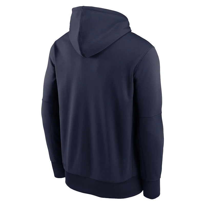 Men's Nike Navy Dallas Cowboys Toss Sweep Performance Pullover Hoodie