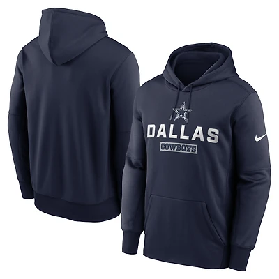 Sweat à capuche Nike bleu marine Dallas Cowboys Toss Sweep Performance pour homme