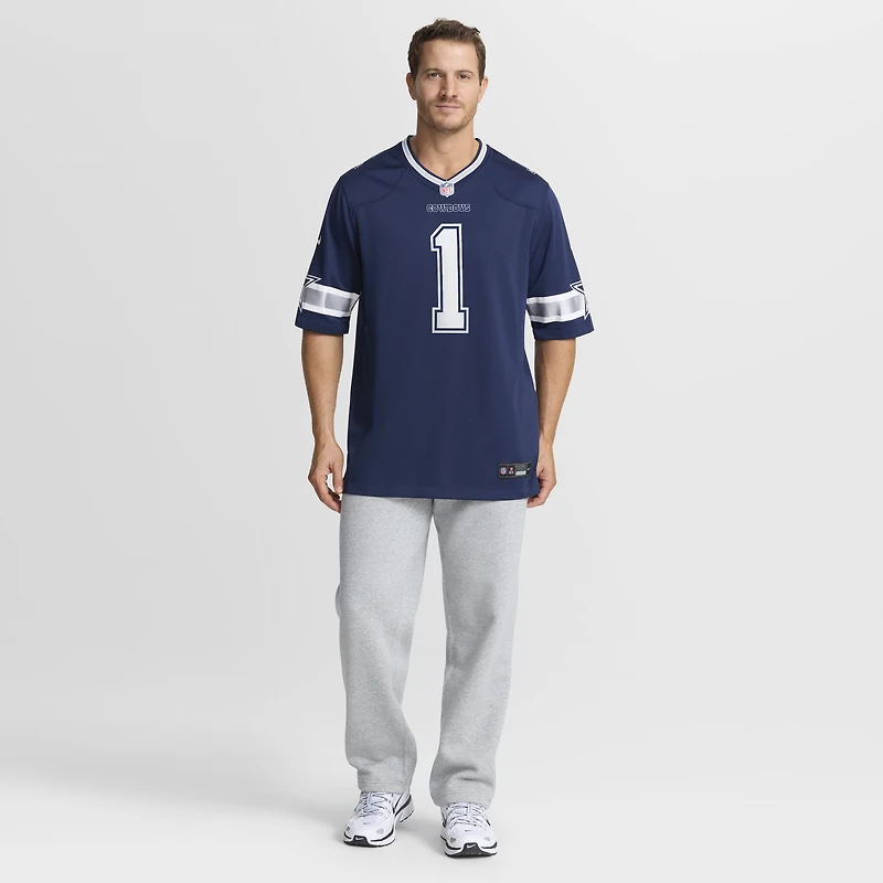 Men's Nike Number 1 Dad Navy Dallas Cowboys Game Jersey