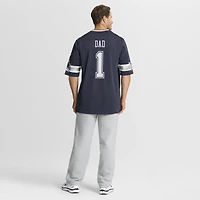 Maillot de match Nike numéro 1 Dad pour hommes, bleu marine, Dallas Cowboys