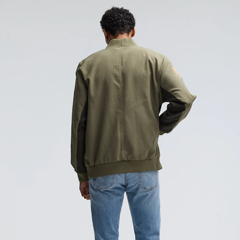 Veste aviateur Nike olive Dallas Cowboys 2025 Salute to Service Sideline entièrement zippée pour homme