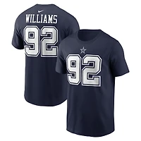 Men's Nike Quinnen Williams Navy Dallas Cowboys Player Name & Number T-Shirt
