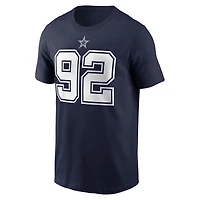 Men's Nike Quinnen Williams Navy Dallas Cowboys Player Name & Number T-Shirt