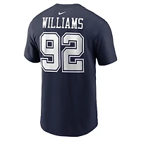 Men's Nike Quinnen Williams Navy Dallas Cowboys Player Name & Number T-Shirt