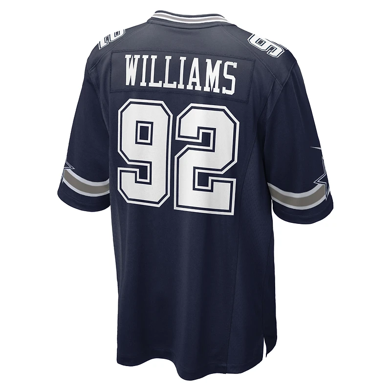 Maillot de match Nike Quinnen Williams bleu marine des Dallas Cowboys pour homme