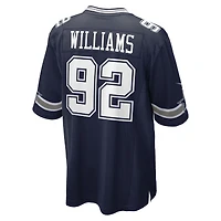 Maillot de match Nike Quinnen Williams bleu marine des Dallas Cowboys pour homme