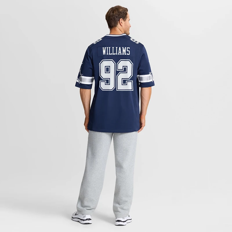 Maillot de match Nike Quinnen Williams bleu marine des Dallas Cowboys pour homme