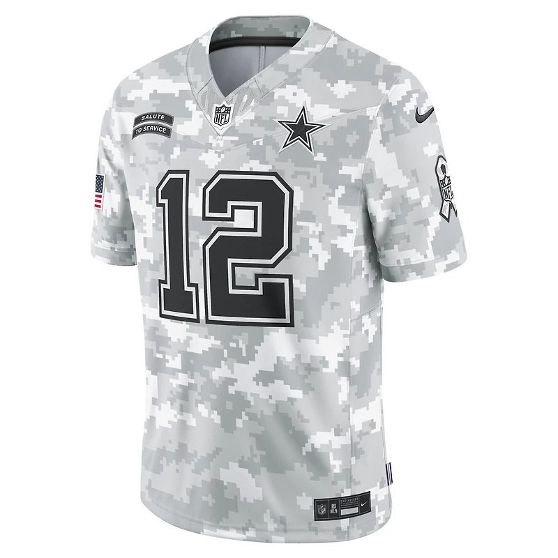 Maillot Nike Roger Staubach Arctic Camo Dallas Cowboys 2024 Salute to Service Retired Player Limited pour homme