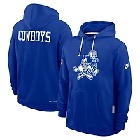 Sweat à capuche Nike Royal Dallas Cowboys 2025 Sideline Standard Issue Alt Pack Dri-FIT pour homme