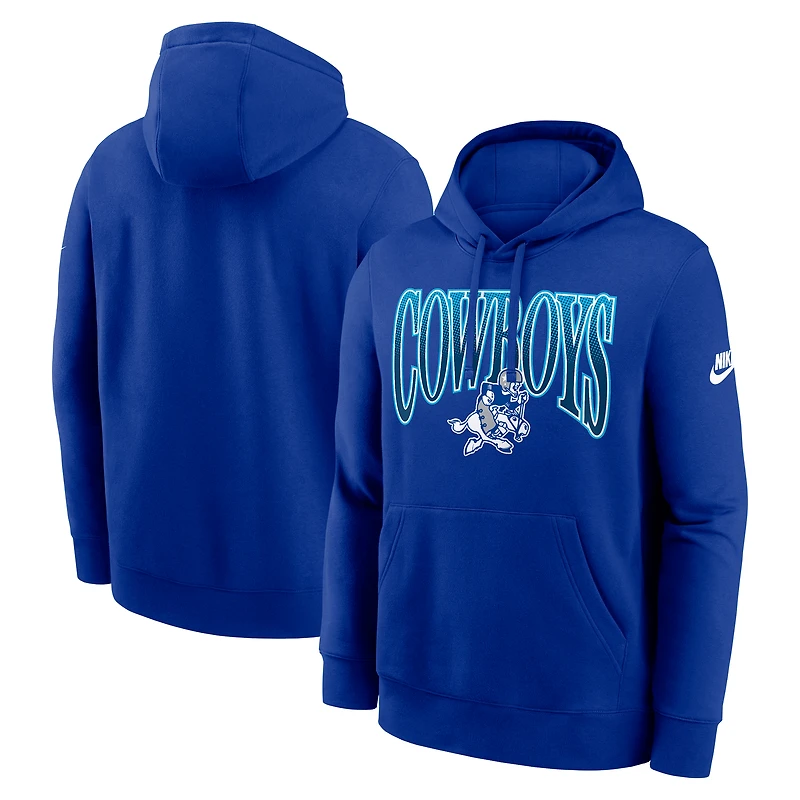 Sweat à capuche en polaire Nike Royal Dallas Cowboys Club pour homme