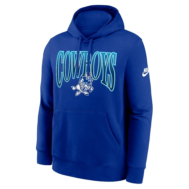 Sweat à capuche en polaire Nike Royal Dallas Cowboys Club pour homme