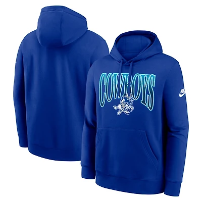 Sweat à capuche en polaire Nike Royal Dallas Cowboys Club pour homme