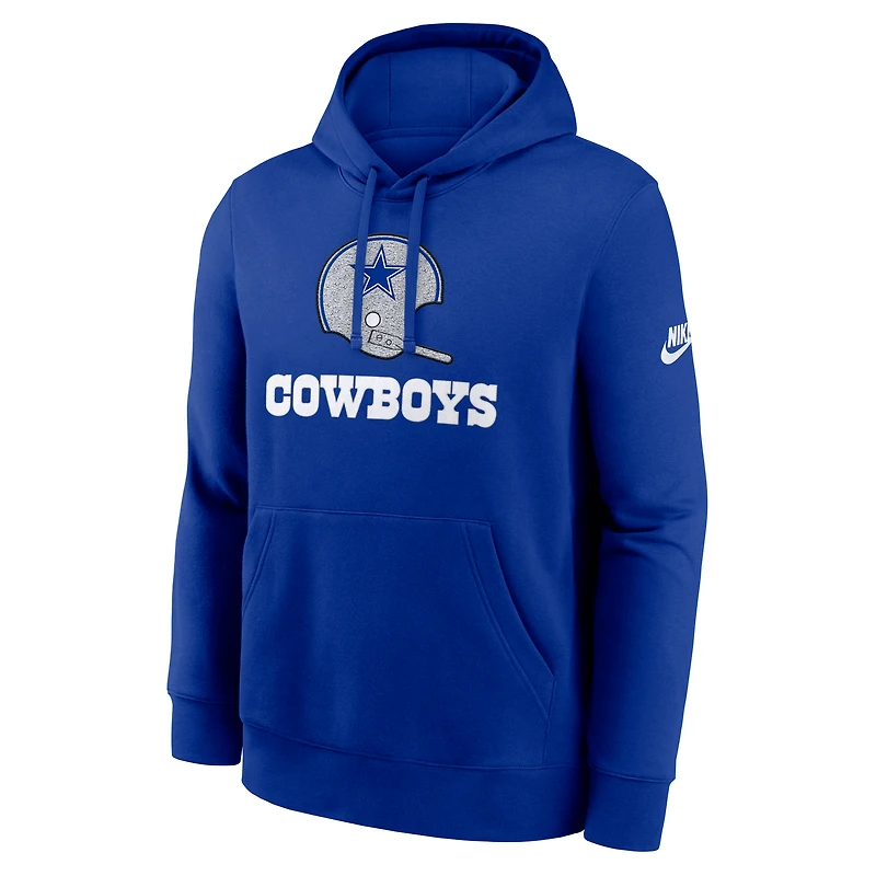 Sweat à capuche Nike Royal Dallas Cowboys Rewind Club pour homme