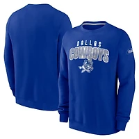 Sweat-shirt Nike Royal Dallas Cowboys Rewind Team Shout pour homme