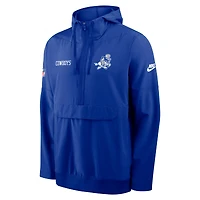 Men's Nike Royal Dallas Cowboys Sideline Alt Pack Anorak Half-Zip Hoodie Jacket