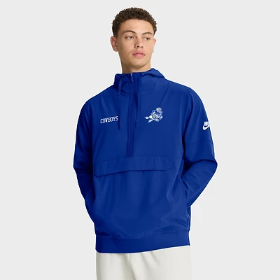 Veste à capuche demi-zippée Nike Royal Dallas Cowboys Sideline Alt Pack pour homme
