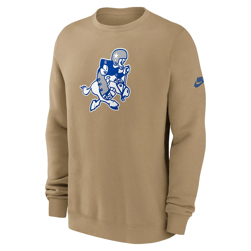 Sweat-shirt Nike Tan Dallas Cowboys Swing Pass Rewind Club pour homme