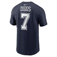 T-shirt avec nom et numéro du joueur Dallas Cowboys Nike Trevon Diggs pour homme, bleu marine