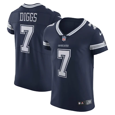 Maillot Nike Vapor Elite bleu marine Trevon Diggs des Dallas Cowboys pour homme