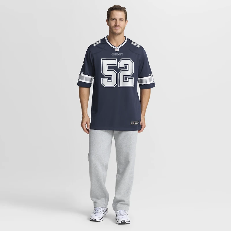 Maillot de match Nike Tyler Booker bleu marine des Dallas Cowboys pour homme
