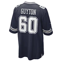 Maillot de jeu Nike Tyler Guyton bleu marine pour homme des Cowboys Dallas