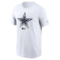 T-shirt Nike blanc délavé pour homme Dallas Cowboys Essential