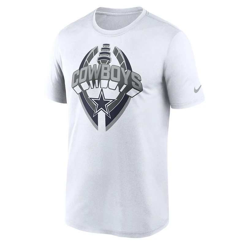 T-shirt Nike blanc Dallas Cowboys Legend Icon Performance pour homme