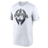 T-shirt Nike blanc Dallas Cowboys Legend Icon Performance pour homme