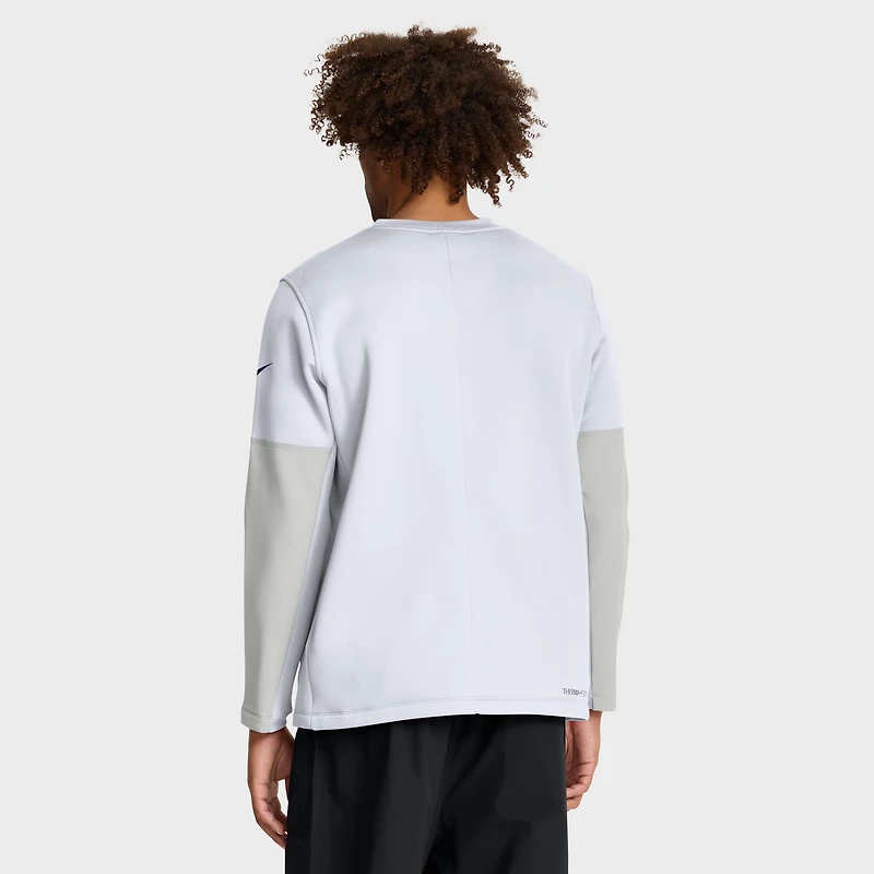 T-shirt Nike blanc à manches longues Therma-FIT pour homme, Dallas Cowboys